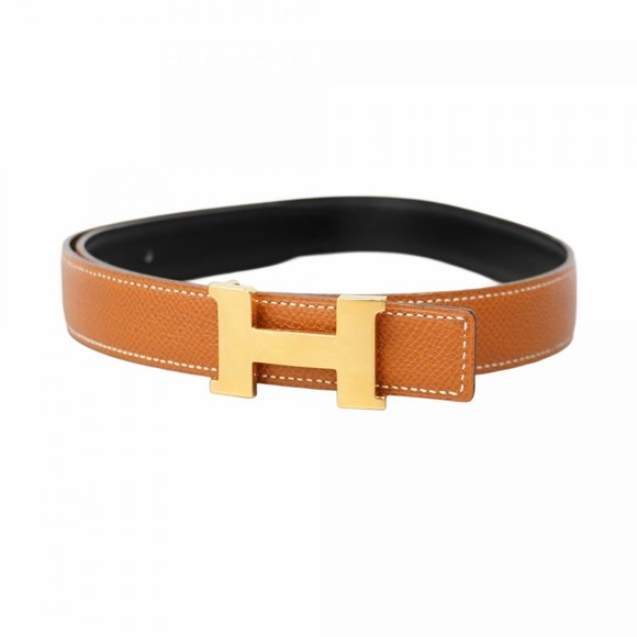 Hermès H Brown Leather belt - Picture 1 of 6